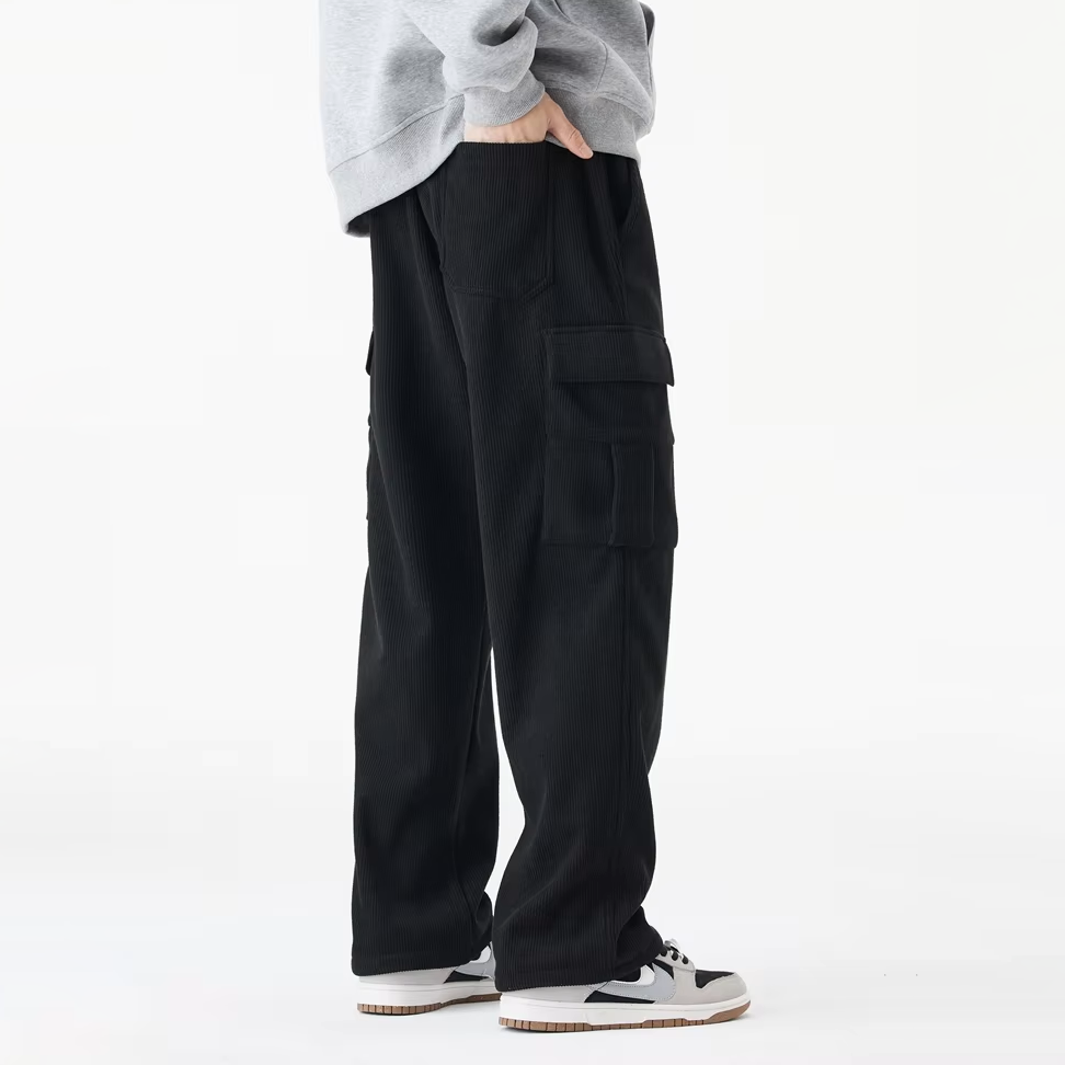 Mens Corduroy Pants Fleece Lined Warm Fit