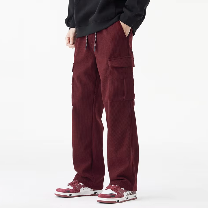 Mens Corduroy Pants Fleece Lined Warm Fit