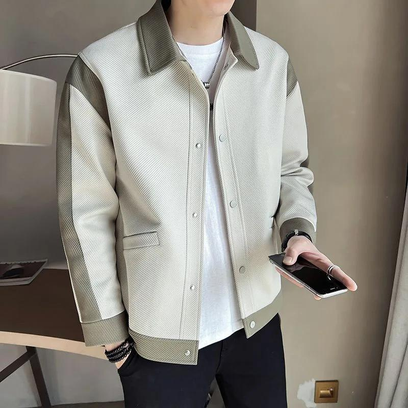 Mens Patchwork Jacket Casual Fit
