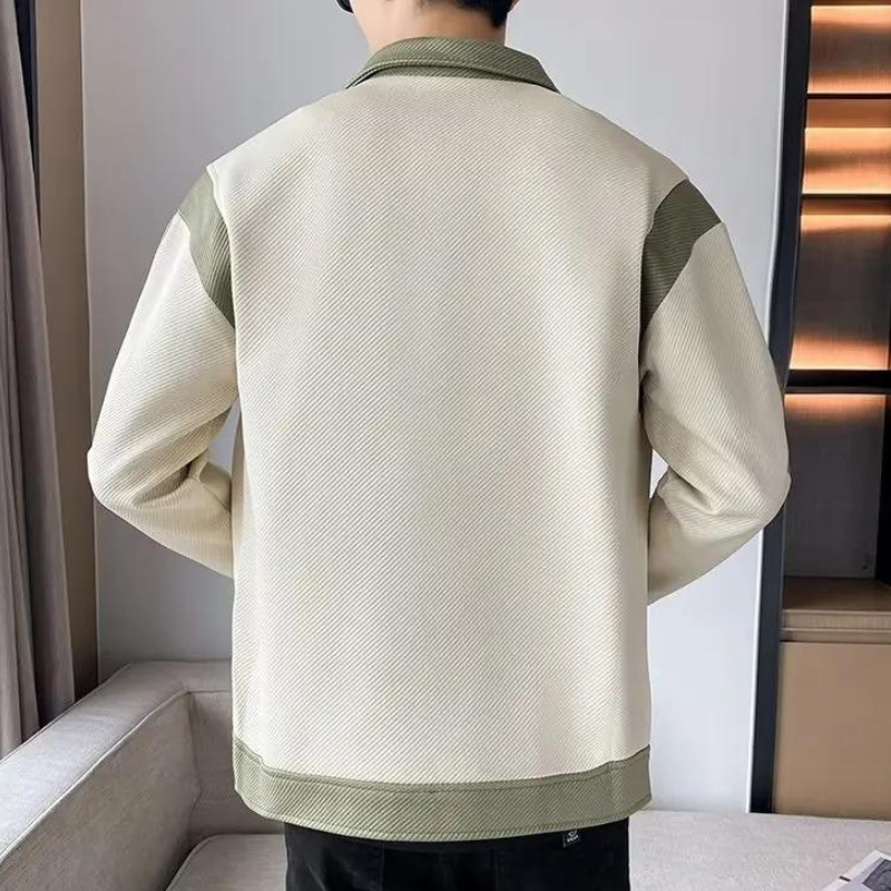 Mens Patchwork Jacket Casual Fit