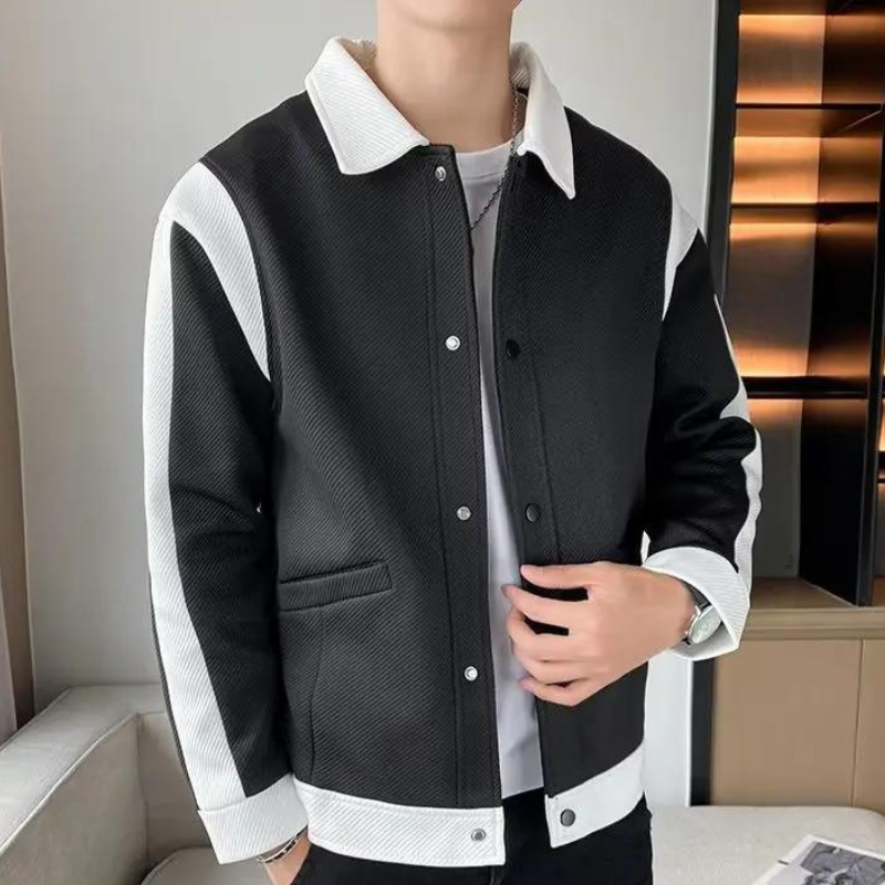 Mens Patchwork Jacket Casual Fit