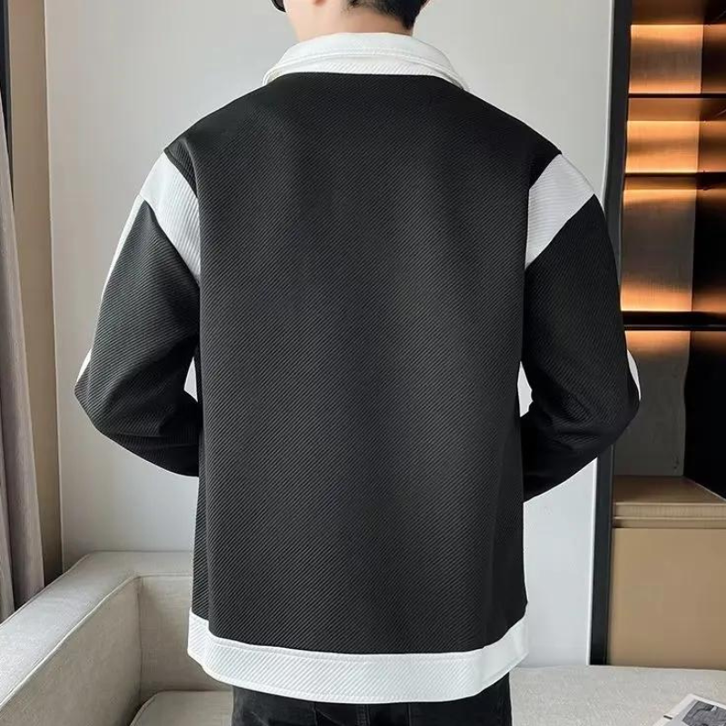 Mens Patchwork Jacket Casual Fit