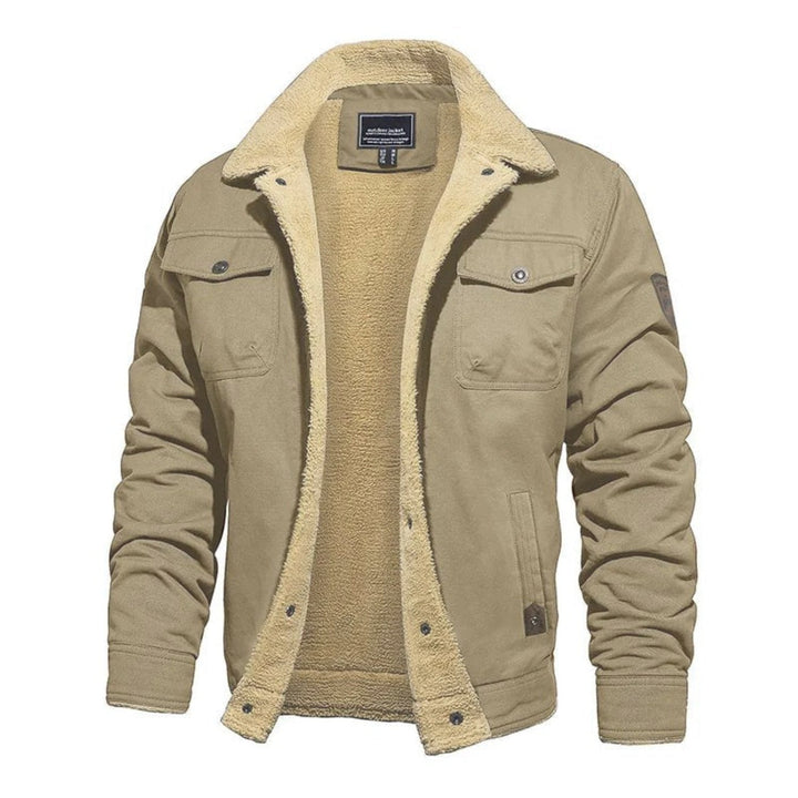 Mens Coat Fleece Lined Warm with Pockets - BritishMode