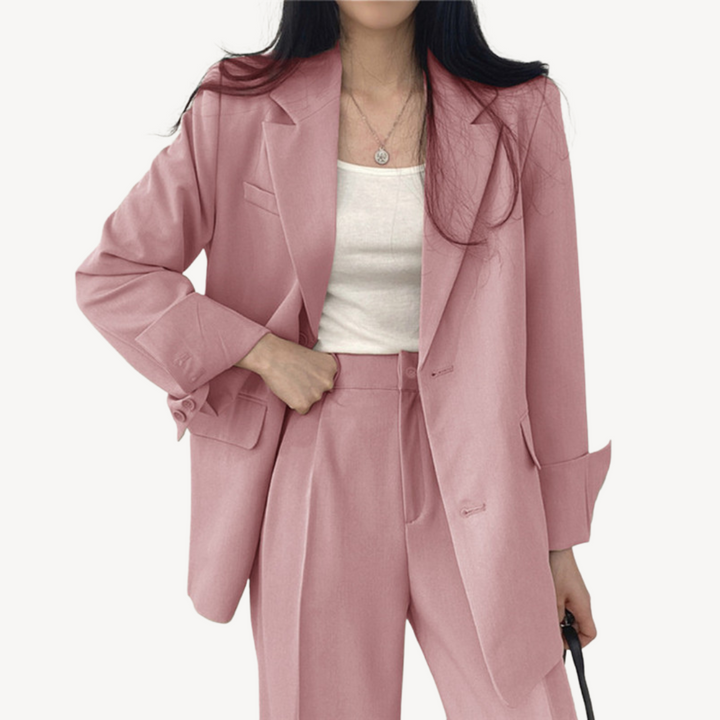Womens Blazer and Pants Suit Set Tailored Fit