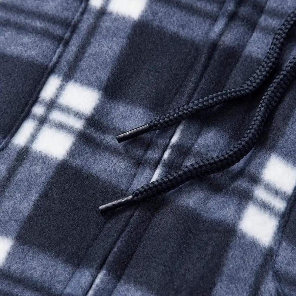Mens Plaid Jacket with Hood Casual Fit