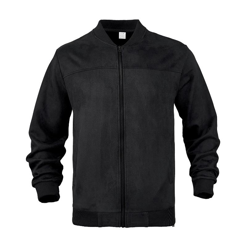 Mens Transitional Jacket Suede Look Stand-Up Collar