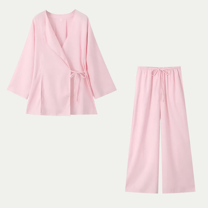 Womens Pajama Set Cotton Relaxed Fit