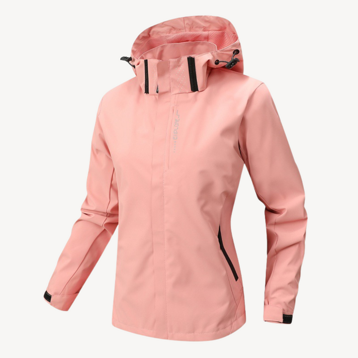 Womens Hiking Jacket Water-Resistant Windbreaker Fit