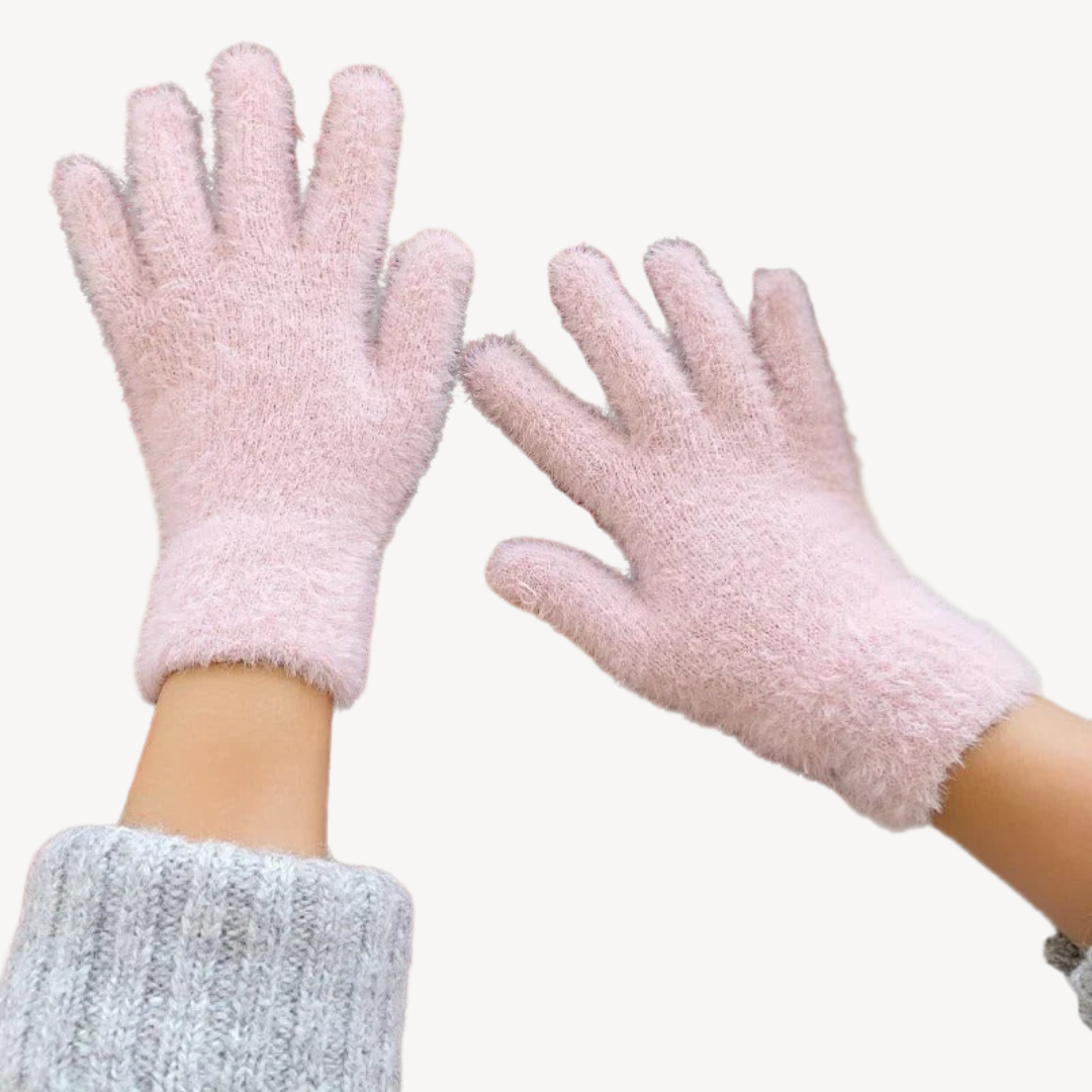 Womens Gloves Fuzzy Warm Fit