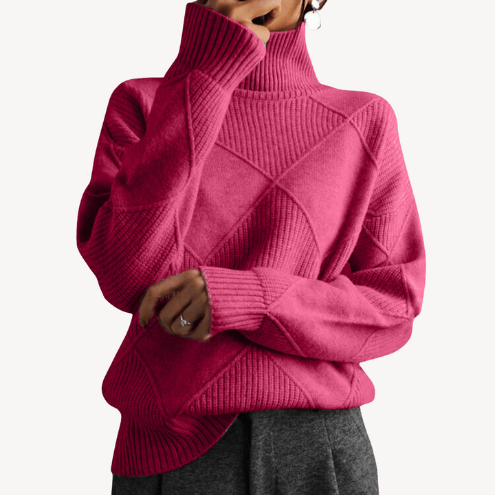 Womens Knit Turtleneck Sweater Slim Fit