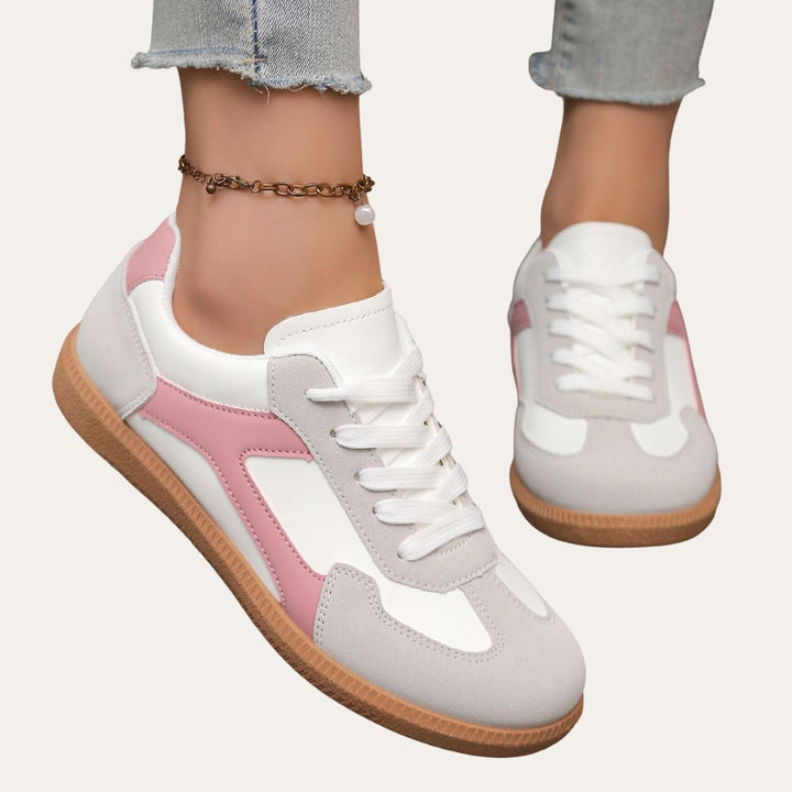 Womens Sneakers Synthetic Leather Soft Chic