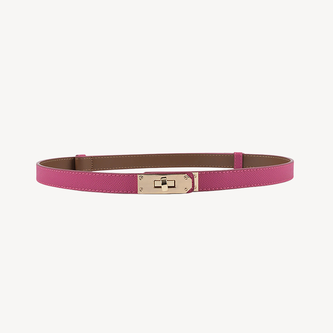Womens Faux Leather Belt with Buckle Classic Fit