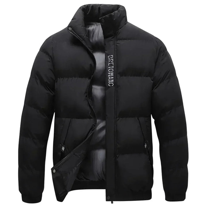Mens Puffer Jacket Insulated Stand Collar