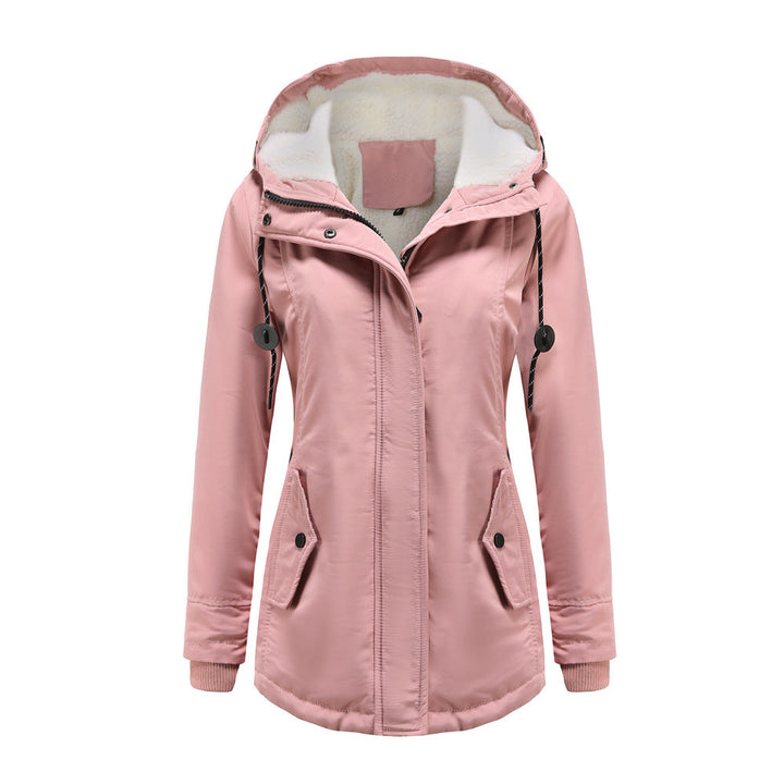Womens Fleece Hooded Coat Warm Fit
