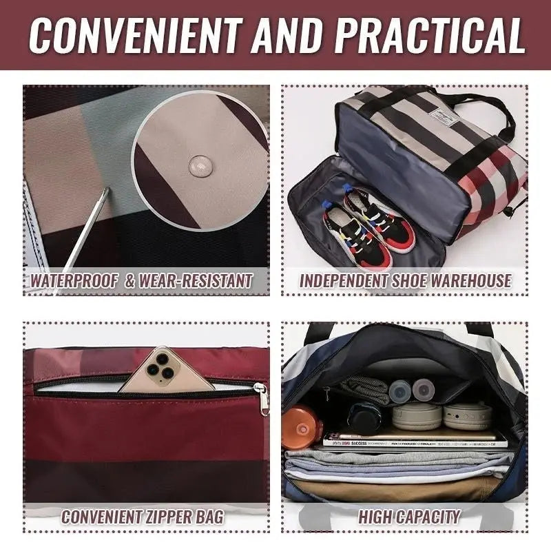 Unisex Collapsible Travel Duffel Waterproof Spacious Foldable