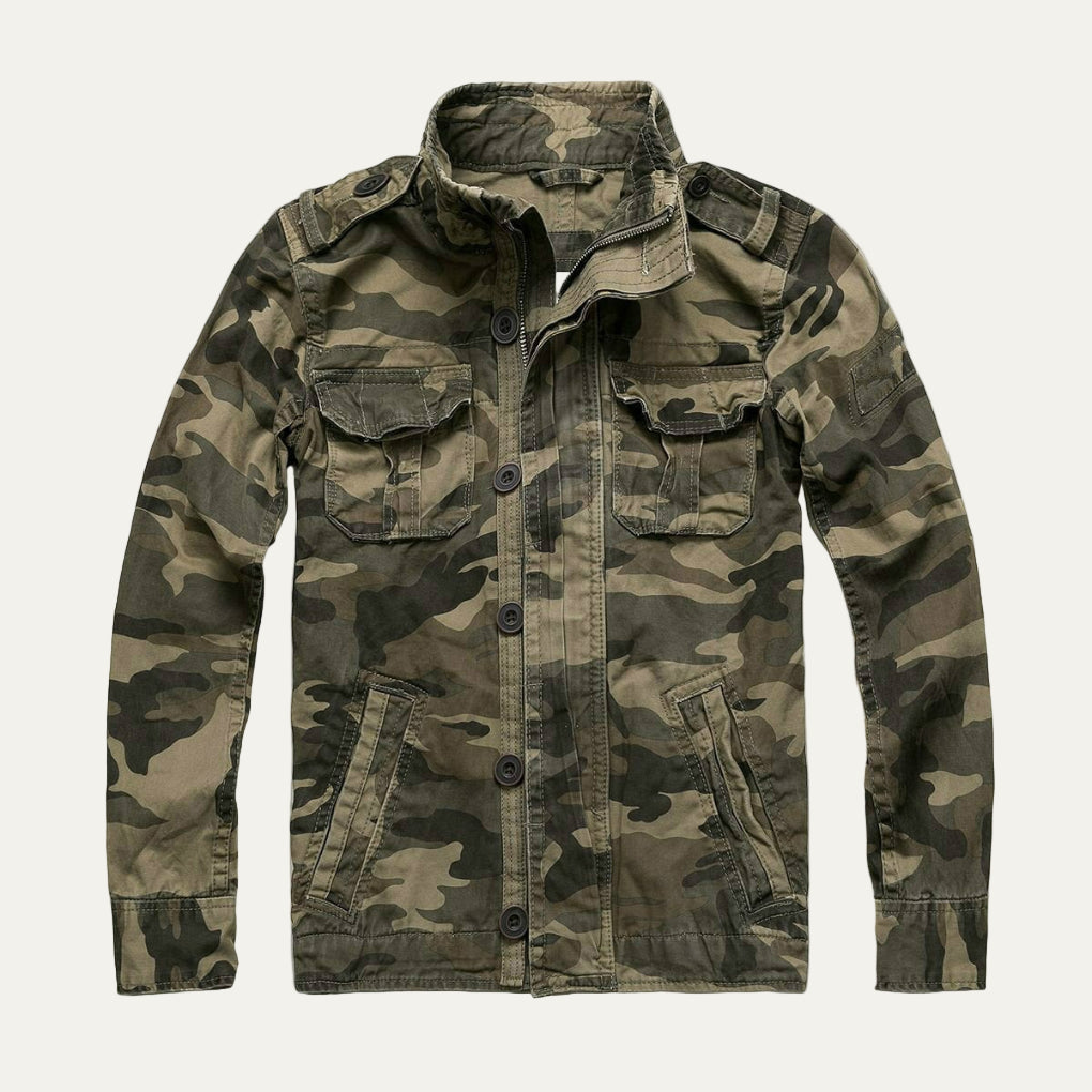 Mens Denim Jacket Thick Oversized Military Style
