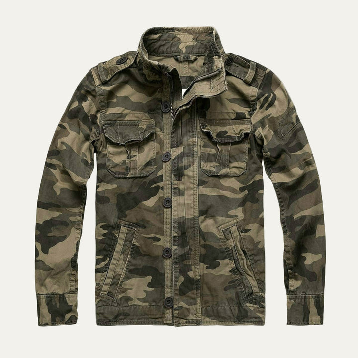 Mens Denim Jacket Thick Oversized Military Style