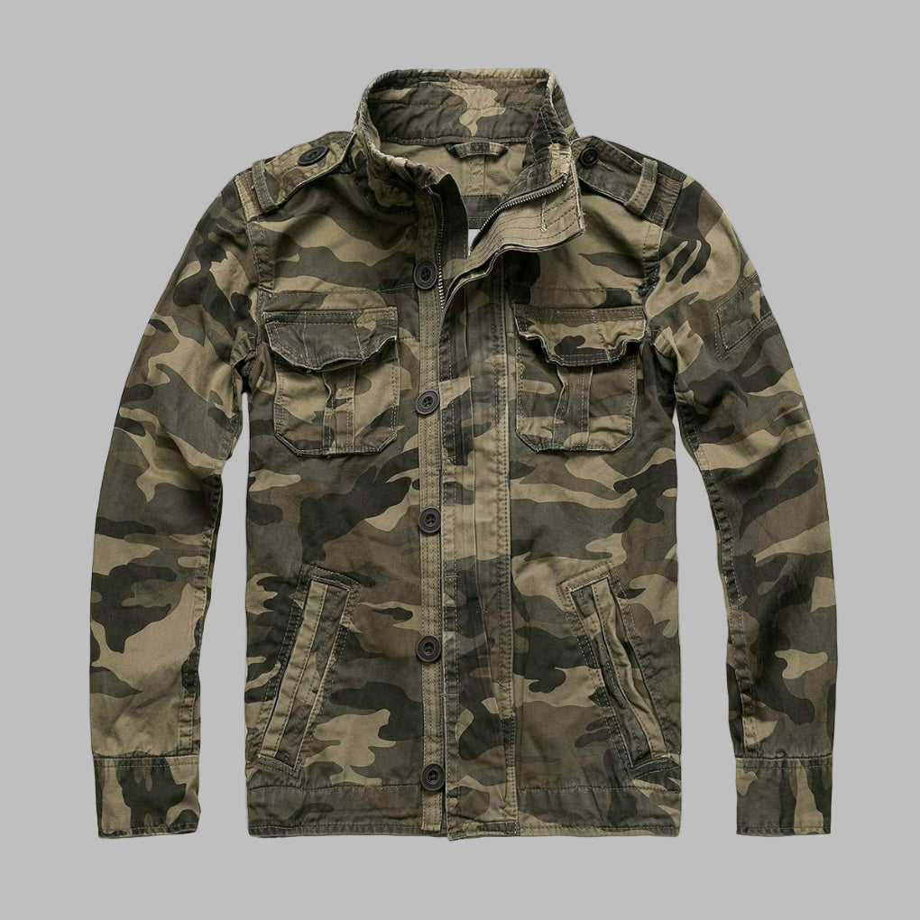 Mens Military Jacket Camouflage Pattern Regular Fit
