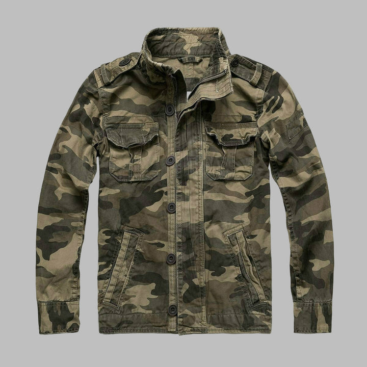 Mens Military Jacket Camouflage Pattern Regular Fit