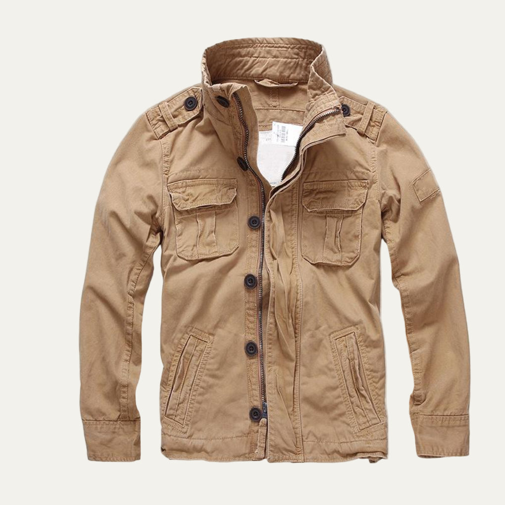 Mens Denim Jacket Thick Oversized Military Style