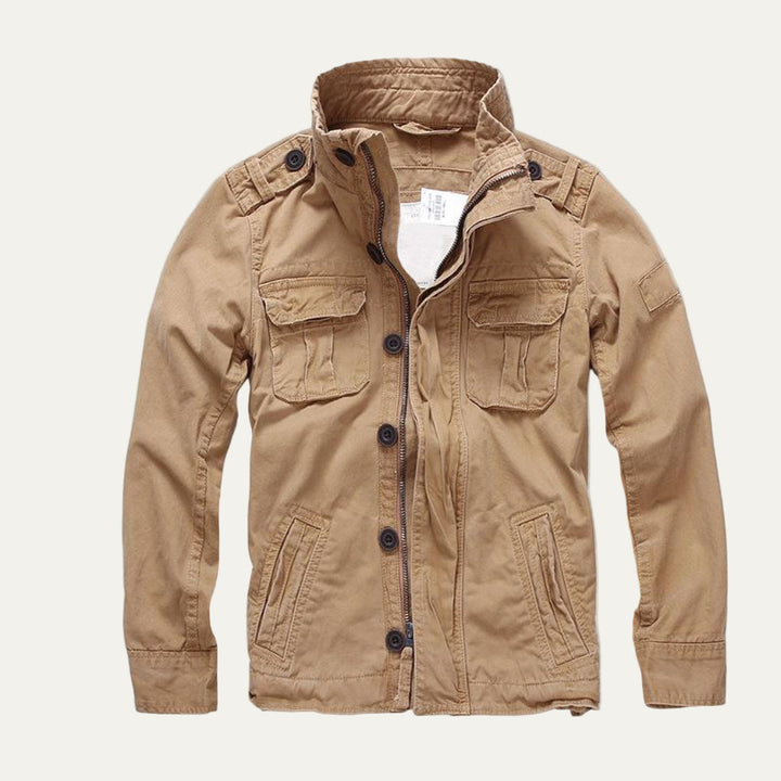 Mens Denim Jacket Thick Oversized Military Style