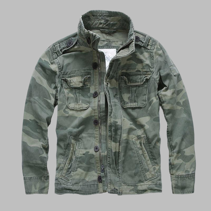 Mens Military Jacket Camouflage Pattern Regular Fit - BritishMode