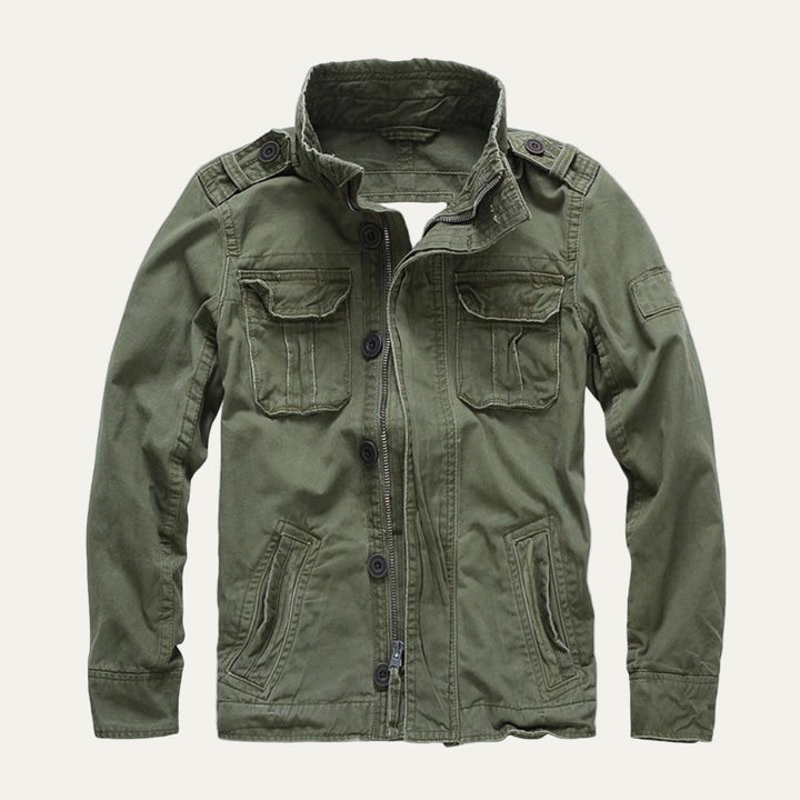 Mens Denim Jacket Thick Oversized Military Style