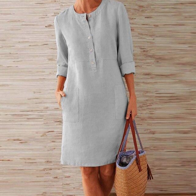Womens Mini Dress Lightweight Casual Fit