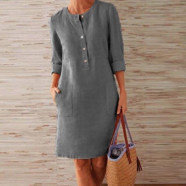 Womens Mini Dress Lightweight Casual Fit