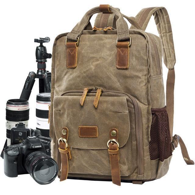 Unisex Travel Camera Bag Waterproof Canvas Durable - BritishMode
