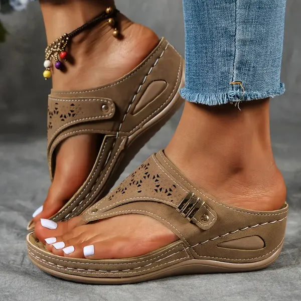 Womens Wedge Sandals with Arch Support Comfortable Fit - BritishMode