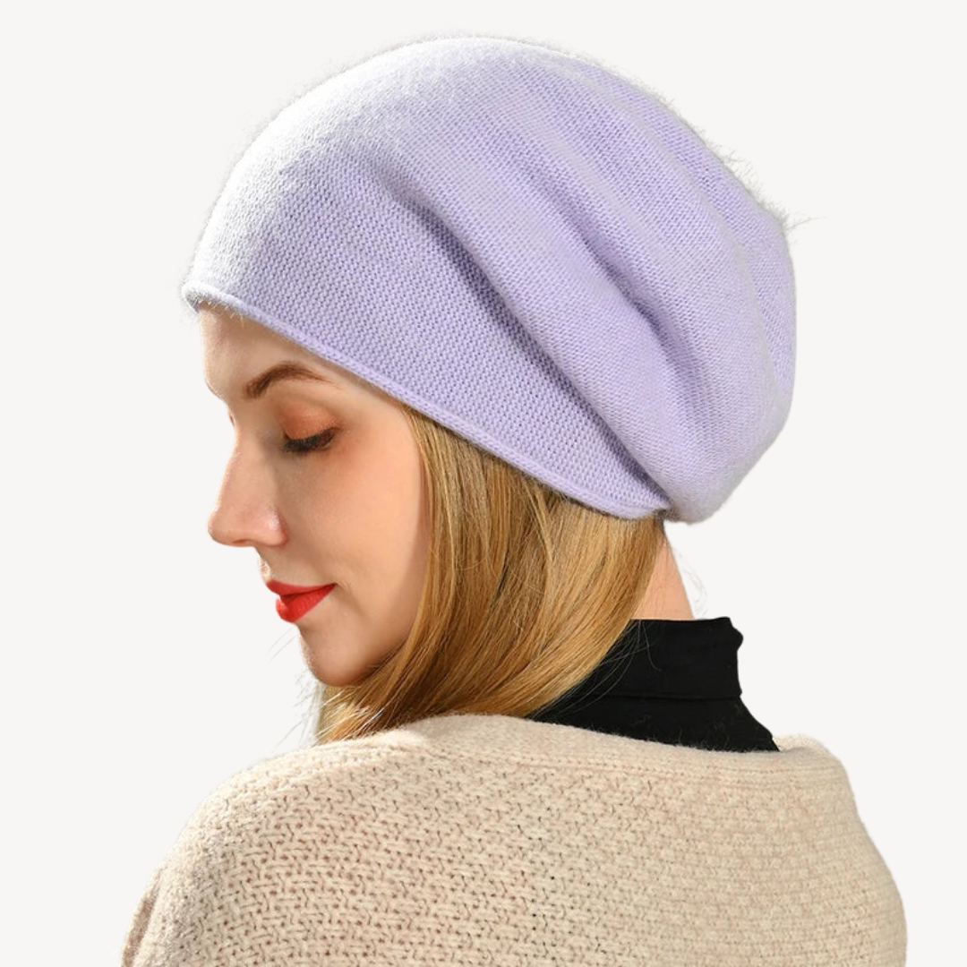 Womens Knitted Beanie Hat Stretch Fit