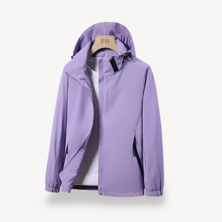 Womens Hiking Jacket Water-Resistant Windbreaker Fit