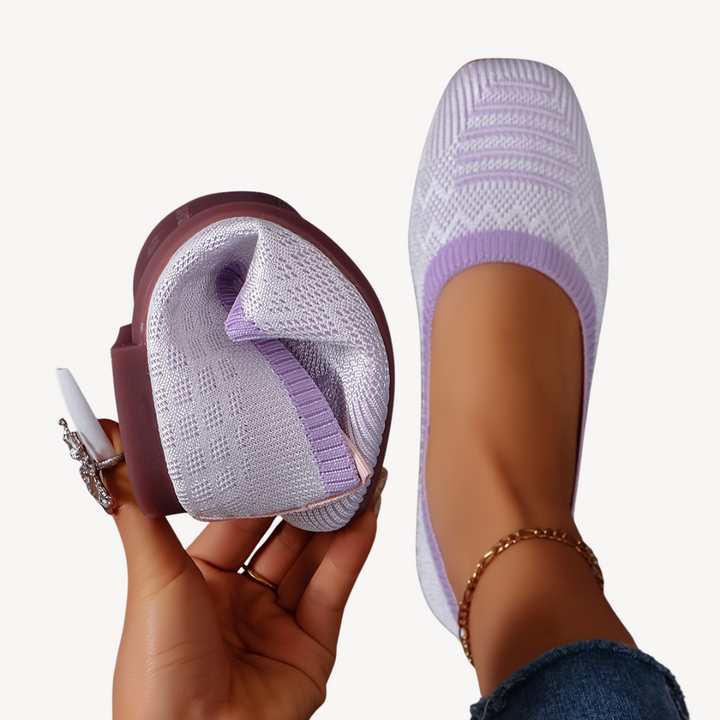 Womens Orthopedic Flats Square Toe Comfortable Fit