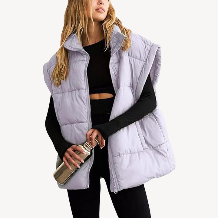 Womens Puffer Vest Jacket Lightweight Insulated Fit