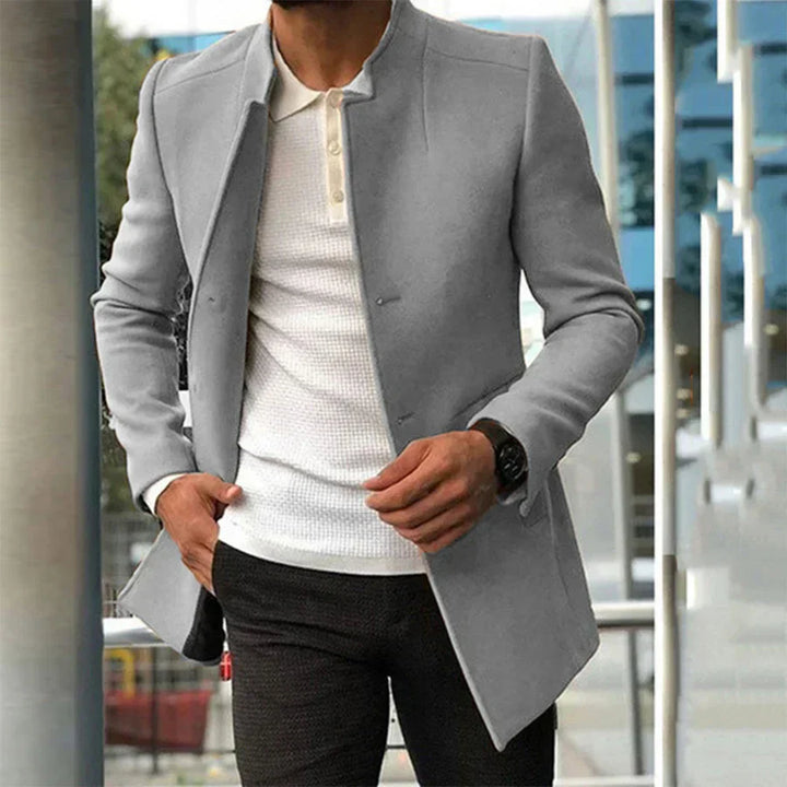 Mens Coat Contemporary Fit Wool Blend - BritishMode