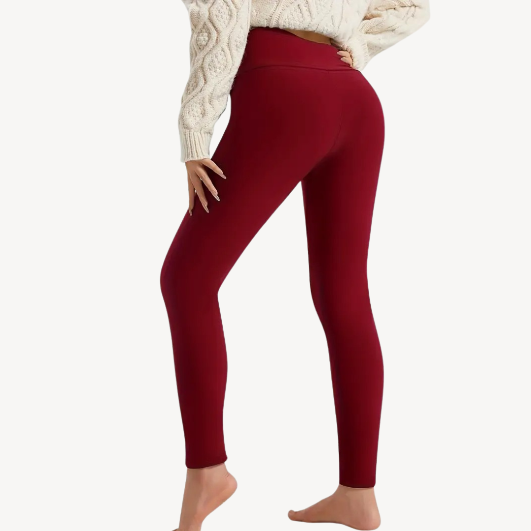 Womens Leggings with Fleece Lining Slim Fit - BritishMode