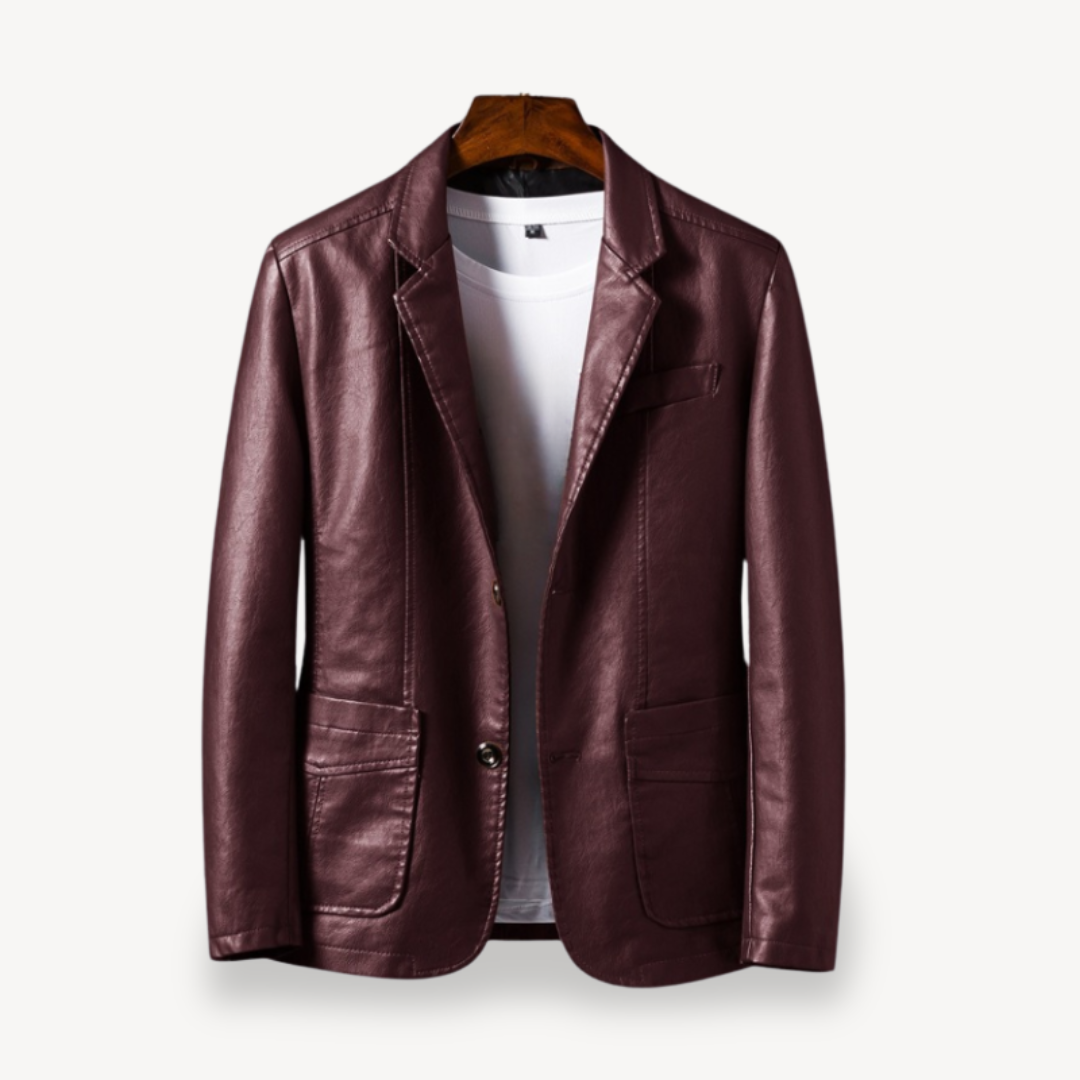 Womens Leather Blazer Tailored Fit