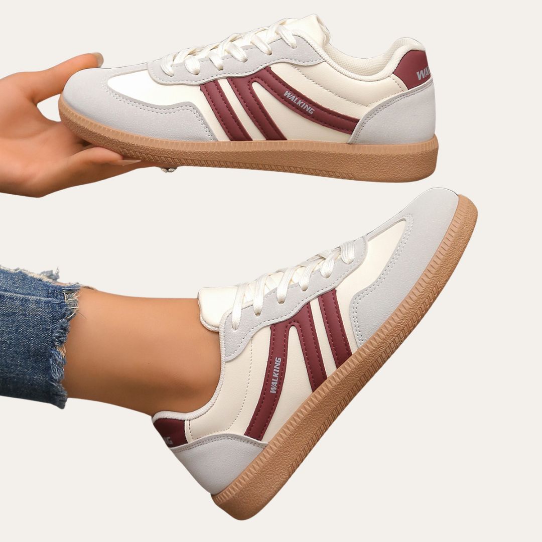 Womens Sneakers Synthetic Leather Soft Chic