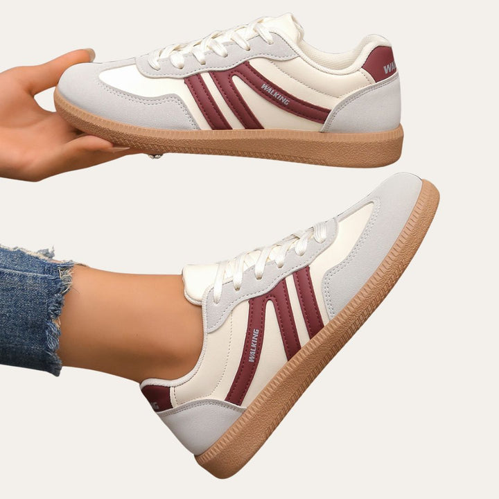 Womens Sneakers Synthetic Leather Soft Chic