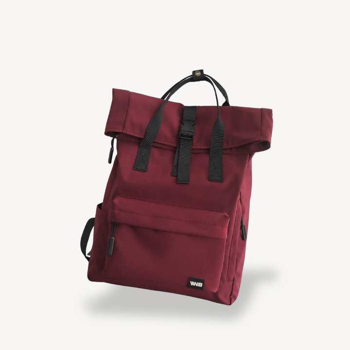 Womens Roll Top Backpack Polyester Durable