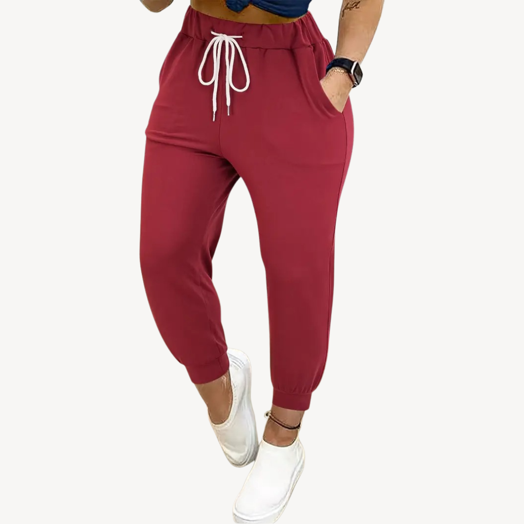 Womens Jogger Pants Elastic Waist Relaxed Fit
