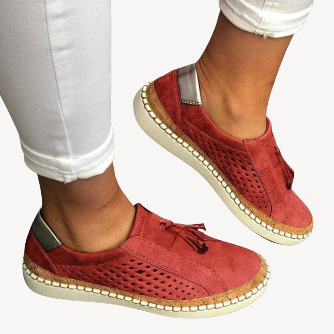 Womens Orthopedic Loafers Suede Comfortable Fit
