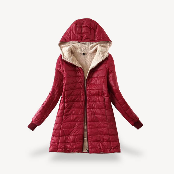 Womens Puffer Coat Sherpa Lined Insulated Fit