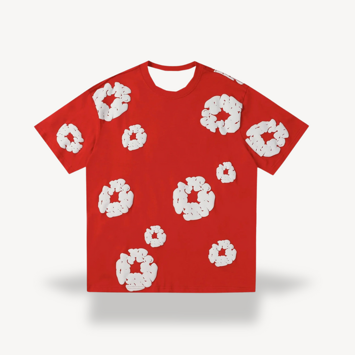 Unisex T-Shirt with Popcorn Print Casual Fit