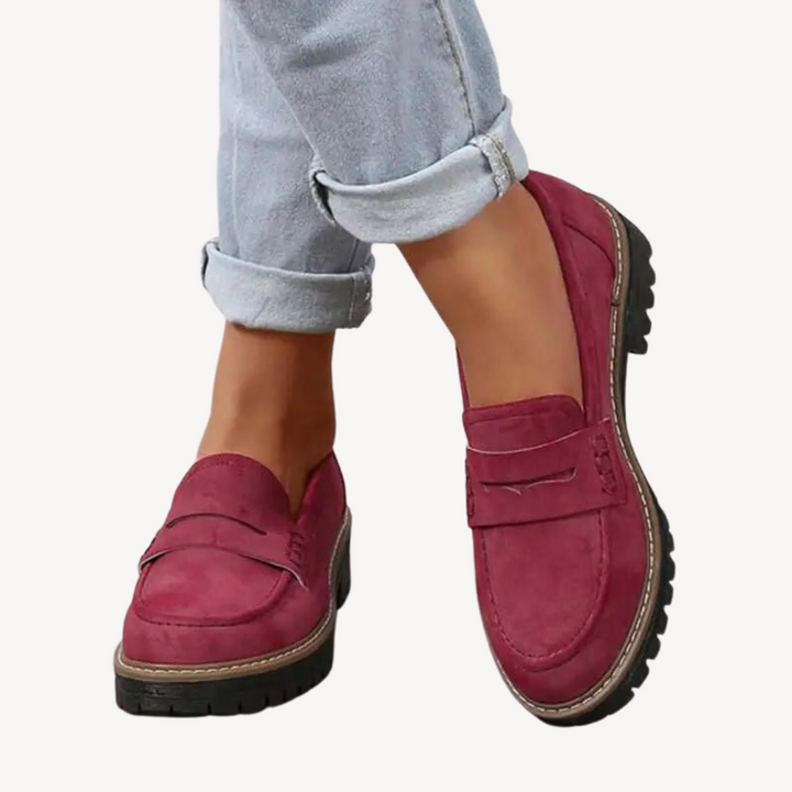 Womens Orthopedic Loafers Chunky Sole Comfortable Fit
