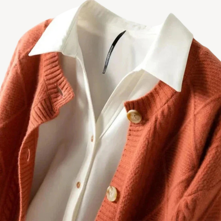 Womens Knit Cardigan Button-Front Regular Fit