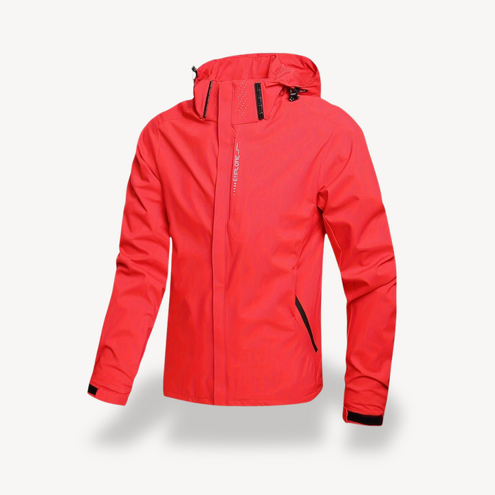 Mens Hoodie Water-Resistant Zip Front