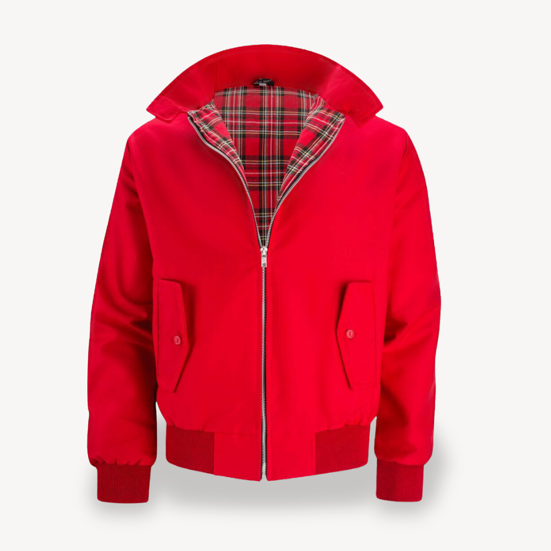 Mens Bomber Jacket with Zip-Up Closure