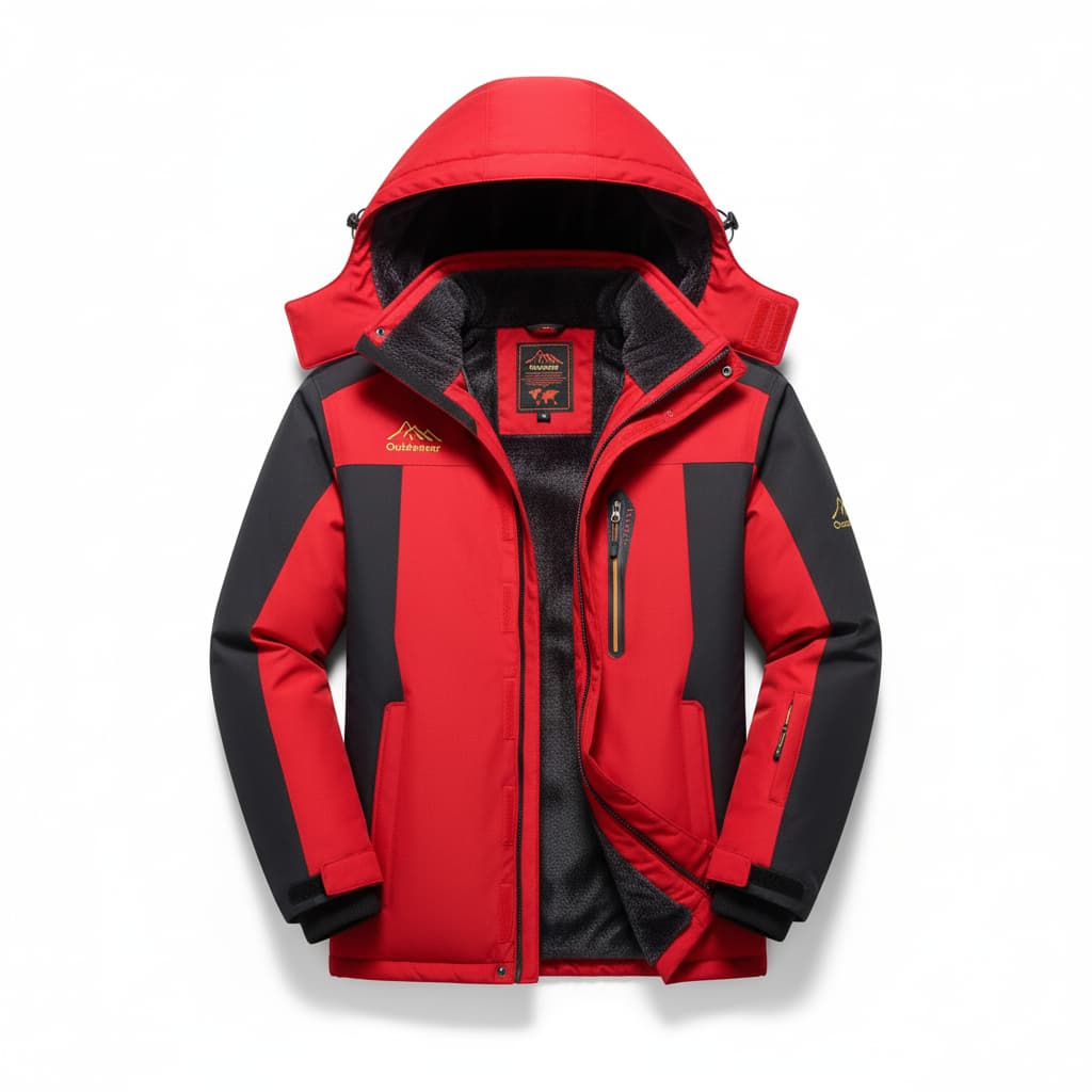 Mens Fleece Jacket Waterproof Outdoor Fit